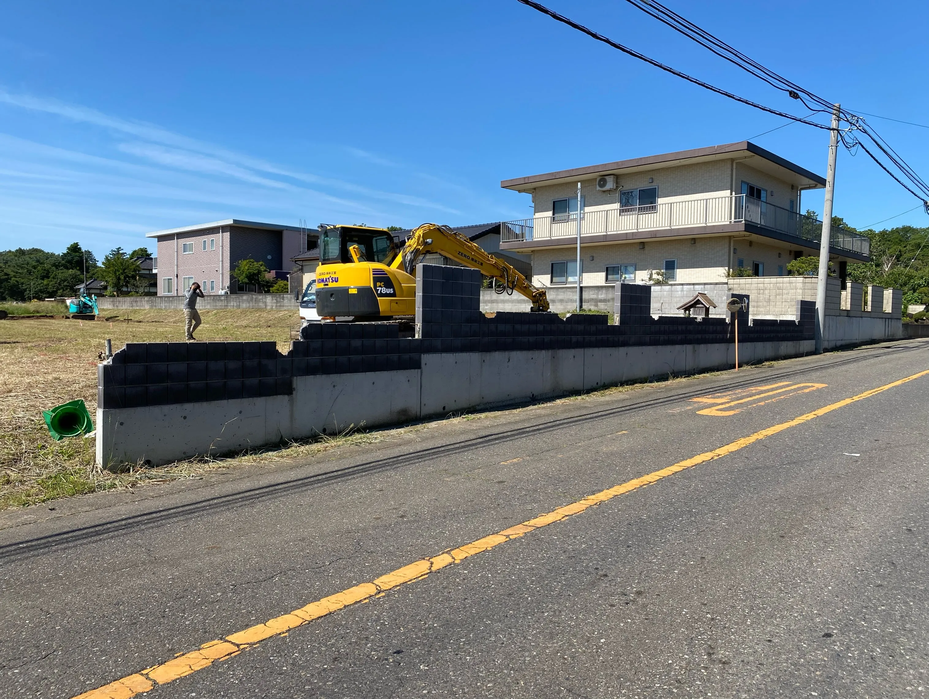 今回はつくば市で車が多く行き交う場所での工事🚧